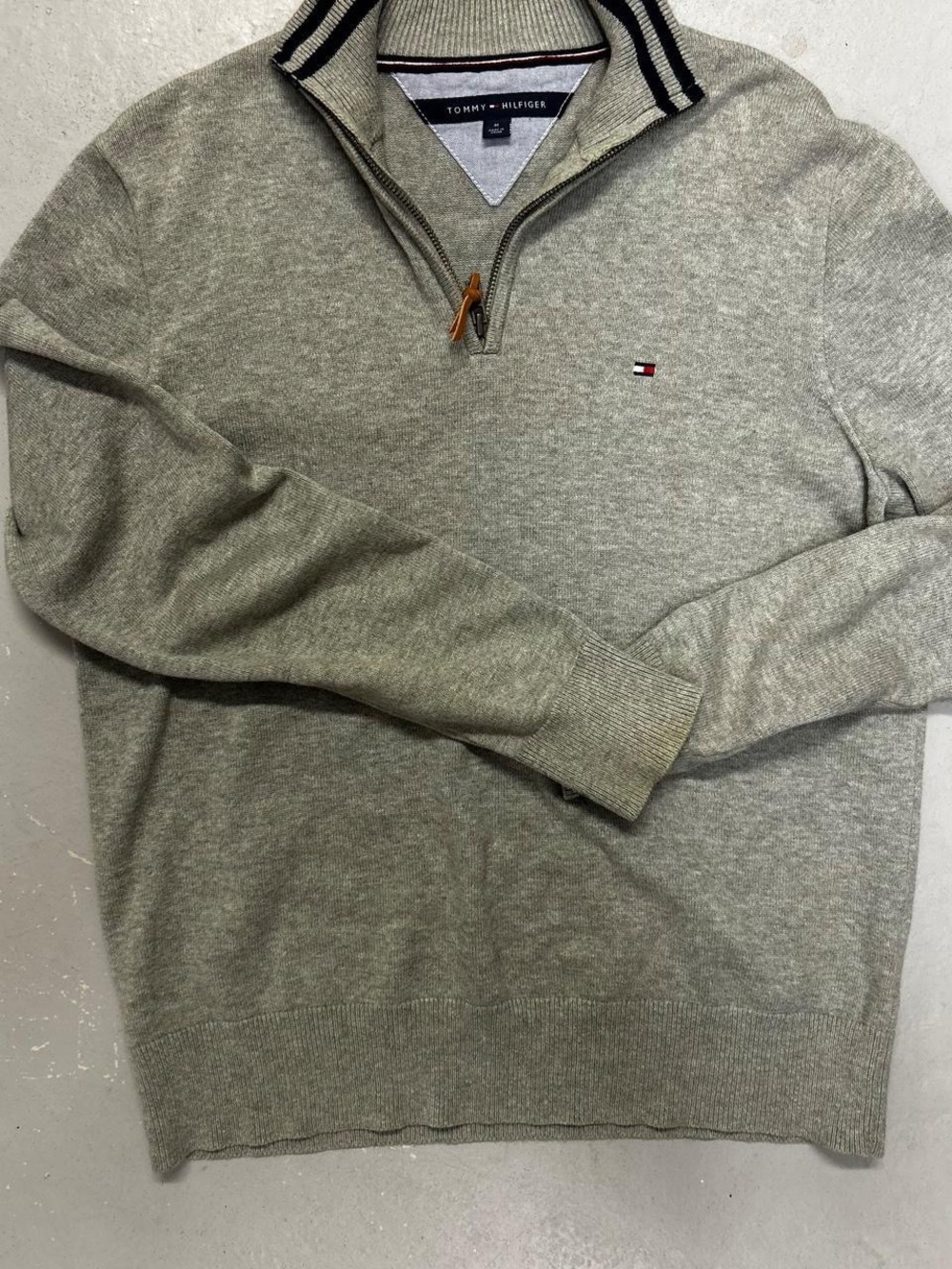 Tommy Hilfiger Men’s grey Half-Zip Sweater